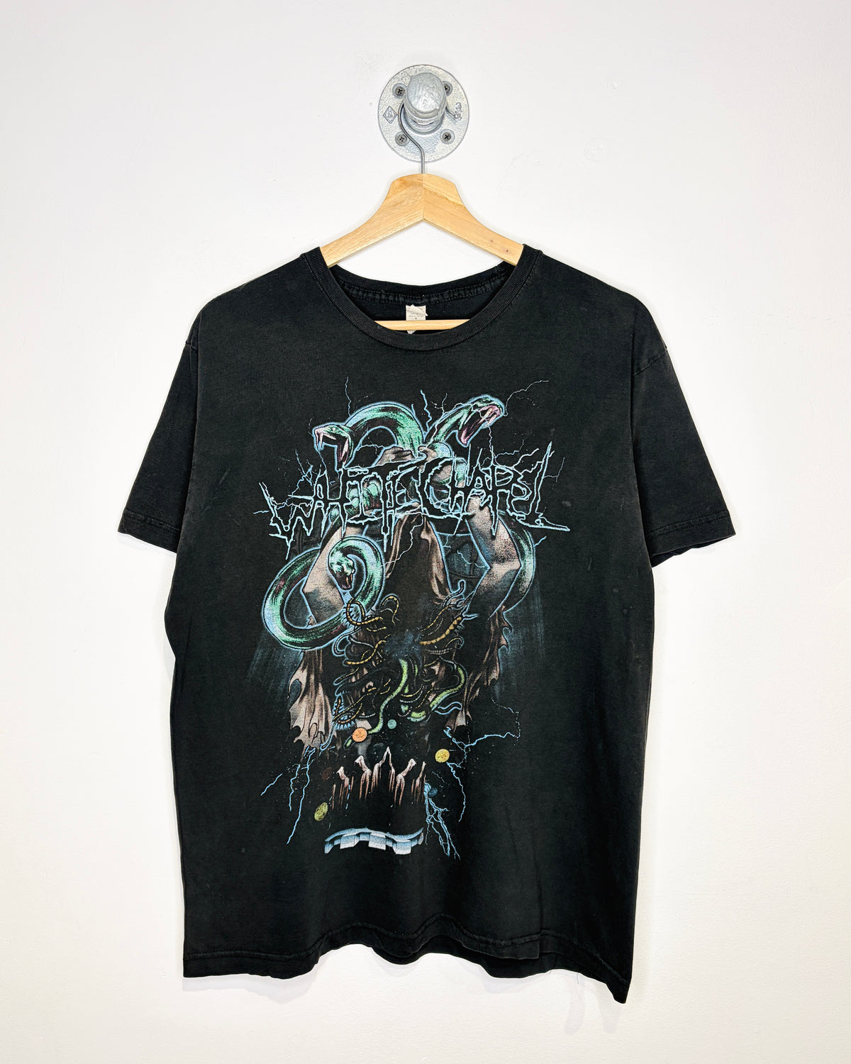Vintage 2000s White Chapel Deathcore Faded Black Tee Shirt