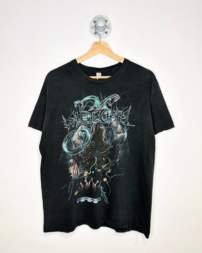 Vintage 2000s White Chapel Deathcore Faded Black Tee Shirt