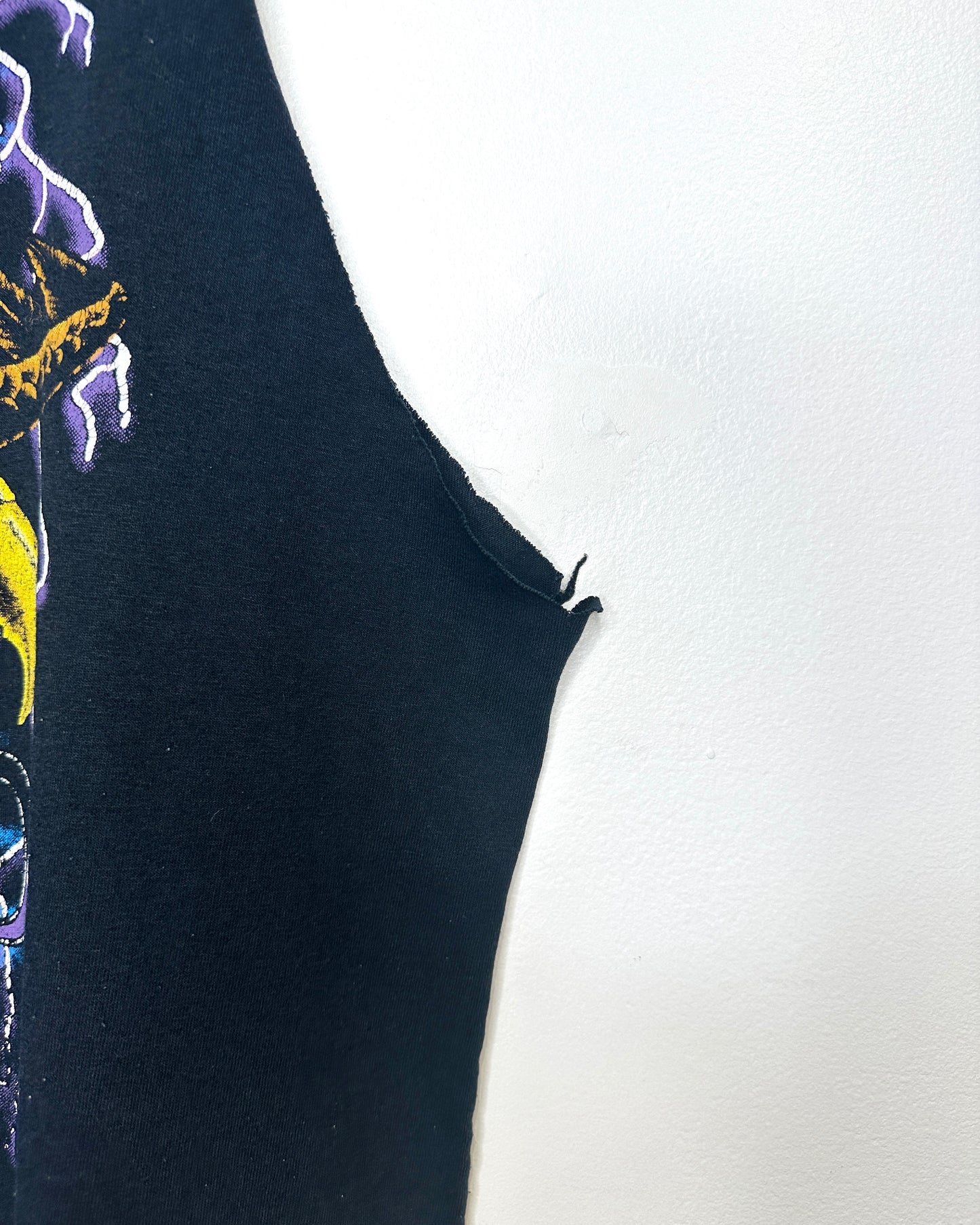 Vintage 1980s Feel The Wind Chopped Sleeveless Shirt
