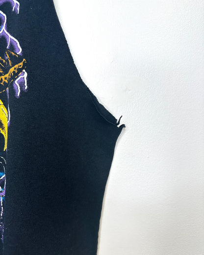 Vintage 1980s Feel The Wind Chopped Sleeveless Shirt