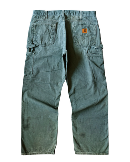 Vintage Carhartt Loose Fit Olive Green Carpenter Pants