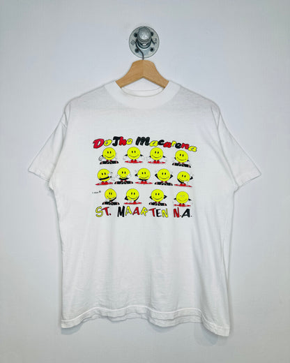 Vintage 90s “Do The Macarena” St Maarten White Tee Shirt