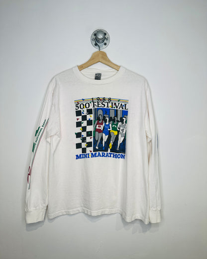 Vintage 1988 500 Festival Mini Marathon White Long Sleeve Shirt