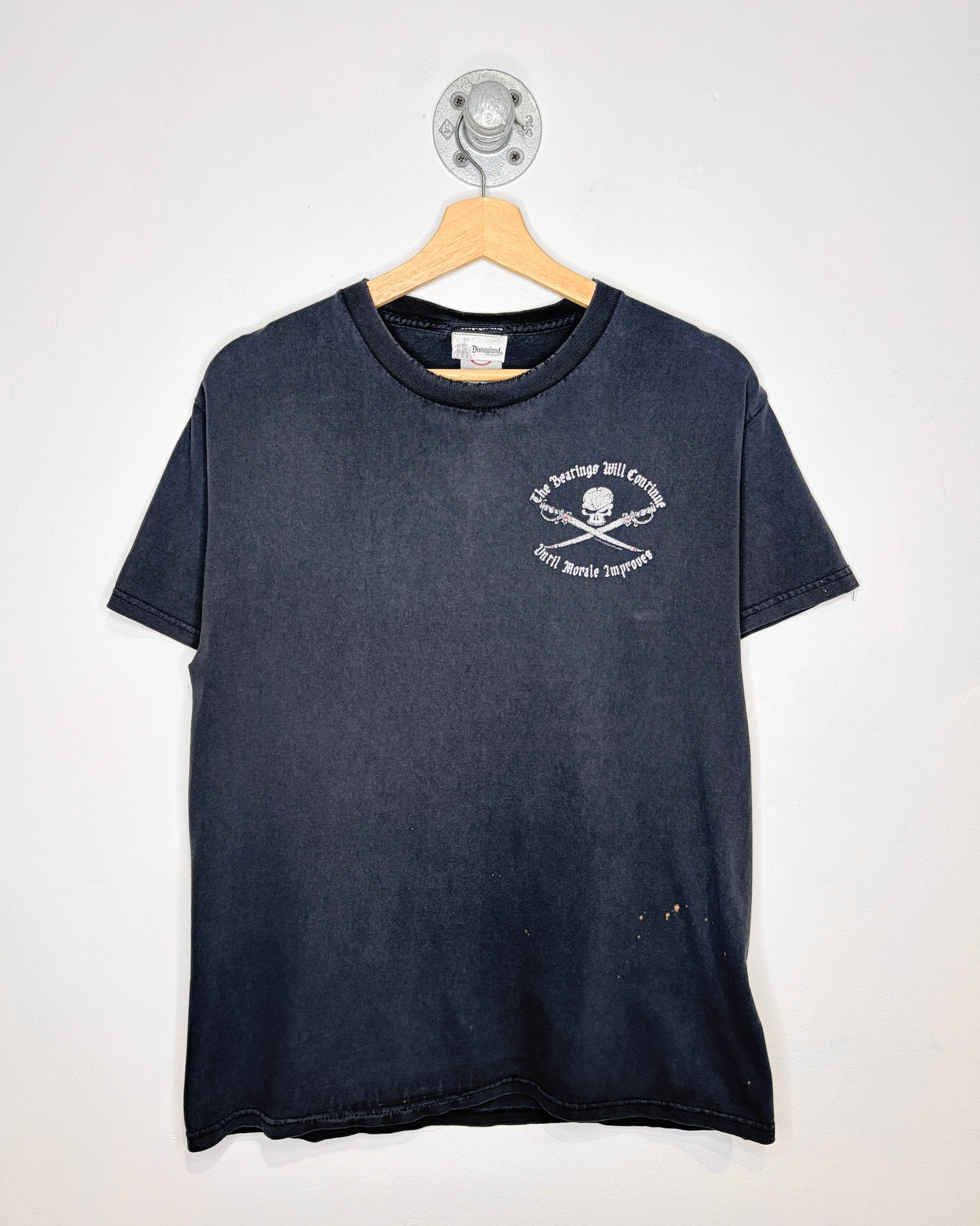 Disneyland Pirates Of The Caribbean Distressed Black Tee Shirt