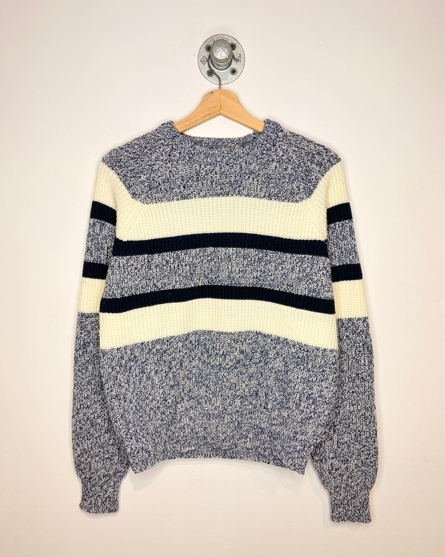 Vintage 90s St. John’s Bay Navy Blue Striped Knit Sweater