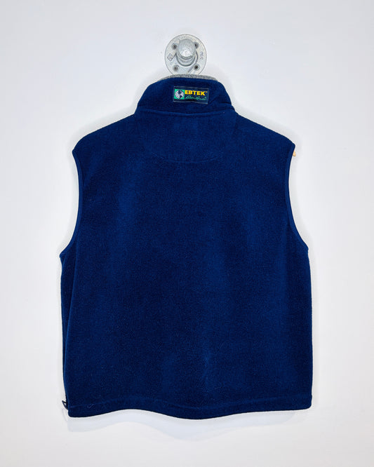 Vintage 90s Eddie Bauer Ebtek Navy Blue Fleece Vest