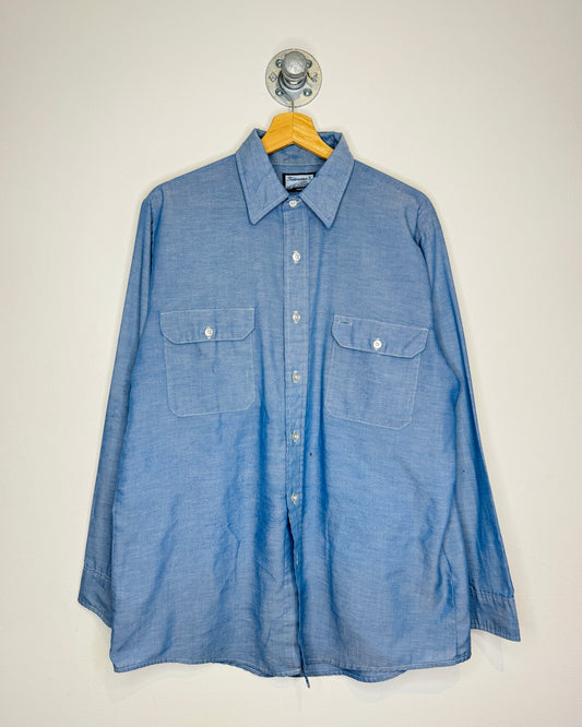 Vintage 70s Fieldmaster Chambray Button Up Shirt