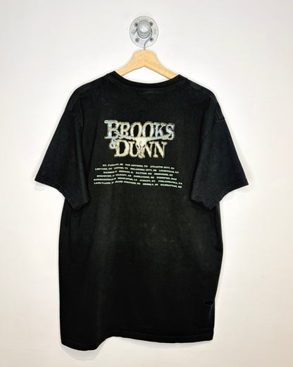 Vintage Brooks & Dunn Black Tour Tee Shirt