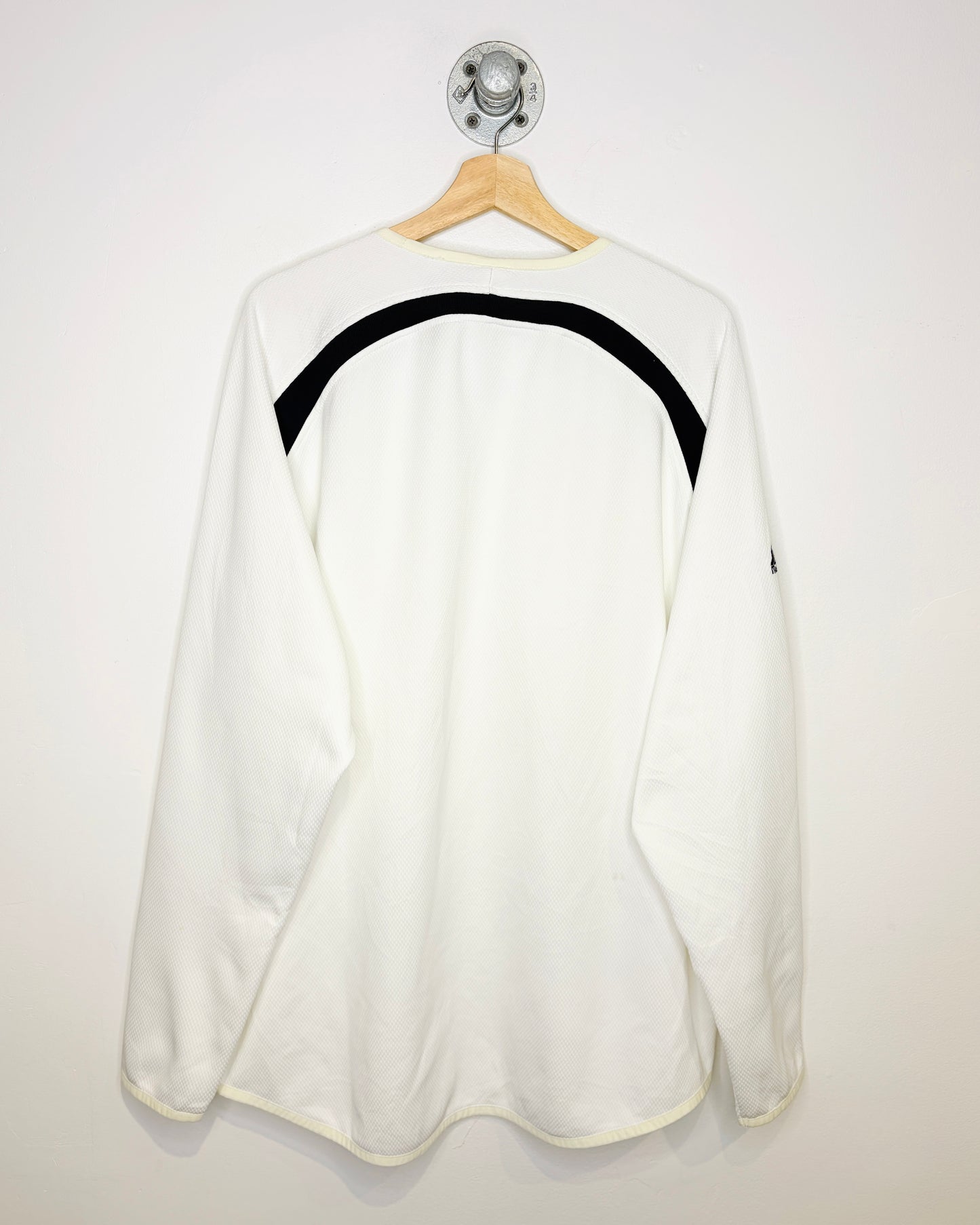 Majestic Sports White And Navy Long Sleeve Jersey