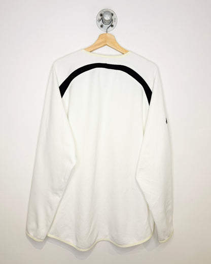 Majestic Sports White And Navy Long Sleeve Jersey