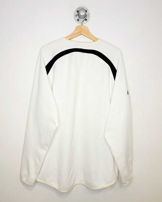 Majestic Sports White And Navy Long Sleeve Jersey