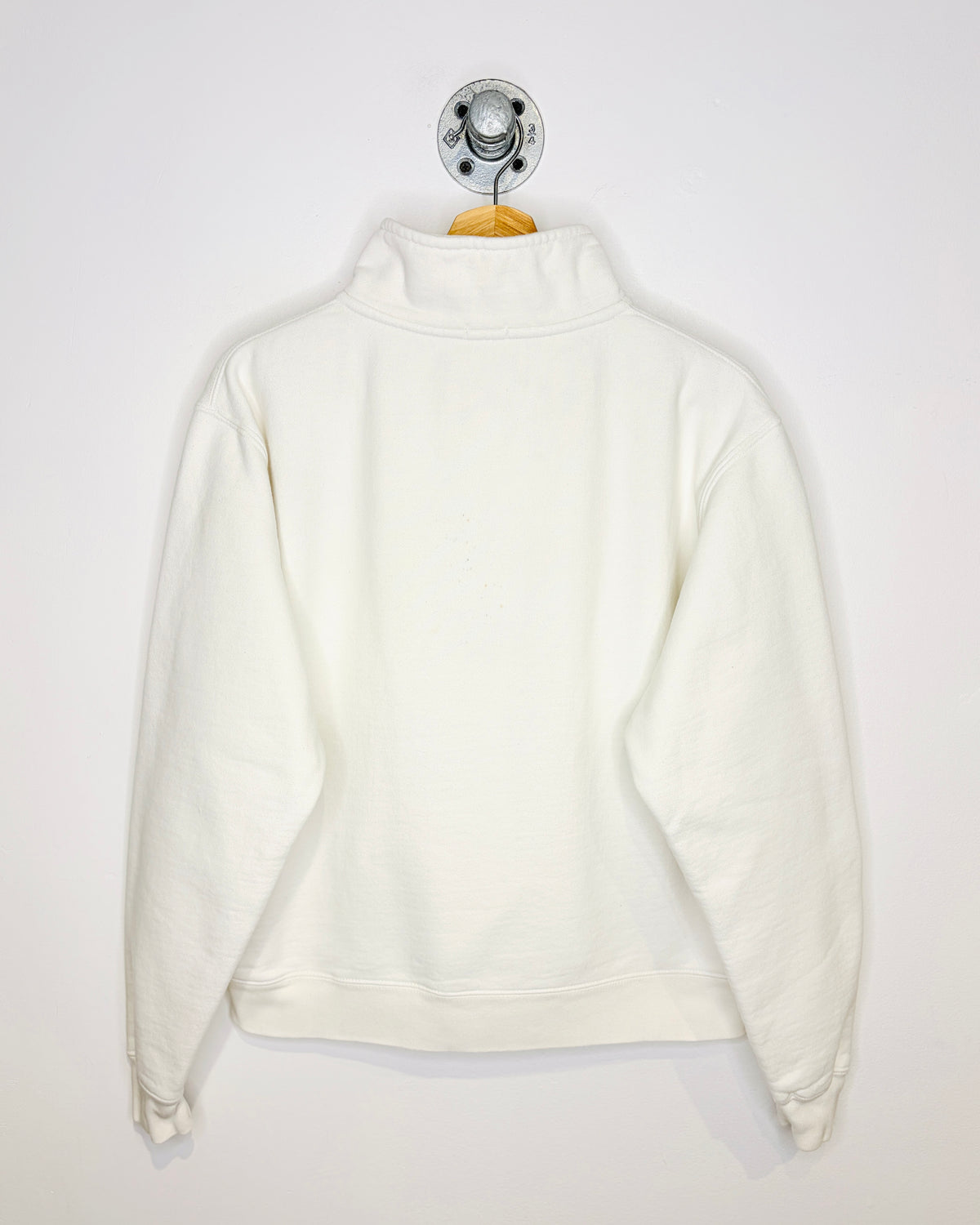 John Galt Los Angeles California White 1/4 Zip Sweatshirt