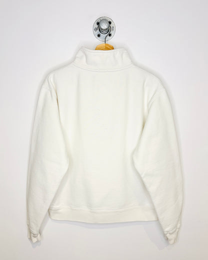 John Galt Los Angeles California White 1/4 Zip Sweatshirt