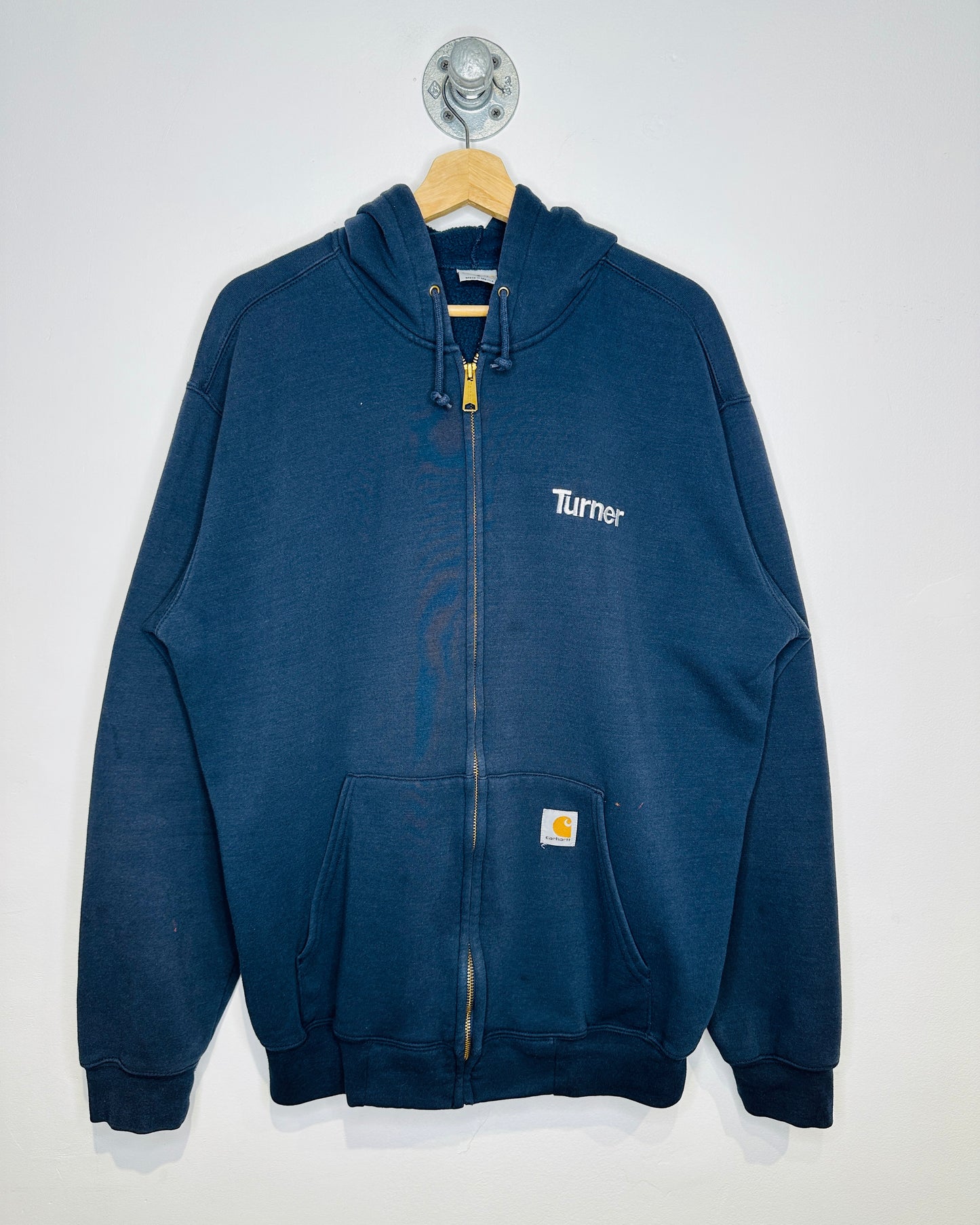 Carhartt Turner Faded Navy Zip Up Hoodie