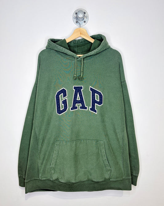 Vintage 90s GAP Faded Green Reverse Weave Hoodie