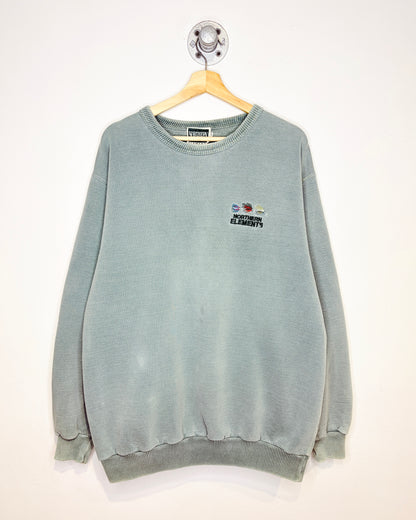 Vintage 90s Northern Elements Faded Green Crewneck Sweatshirt