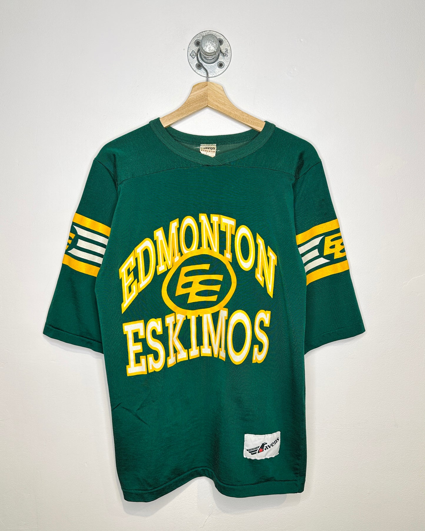 Vintage 80s Edmonton Elks Green Football Jersey