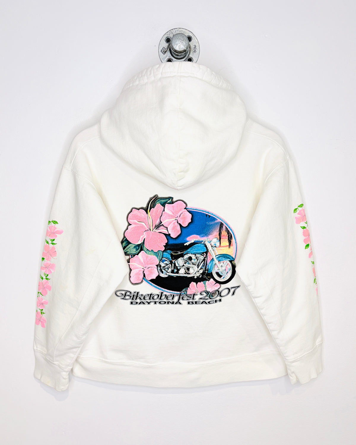 2007 Women’s Biketober Fest Daytona Beach White Zip Up Hoodie