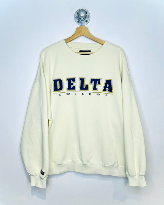 Vintage Delta College Jansport Cream Sweatshirt