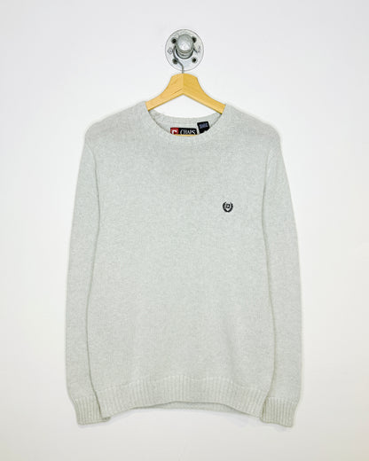 2000s Chaps Ralph Lauren Light Grey Sweater