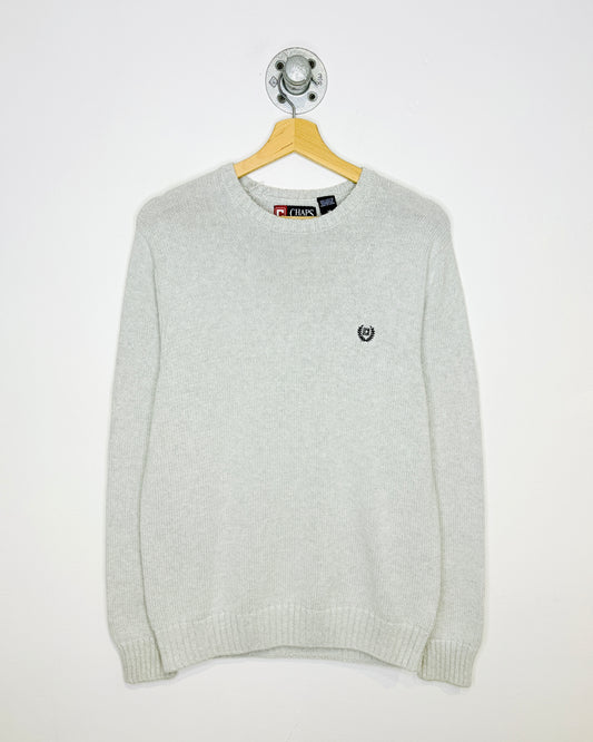 2000s Chaps Ralph Lauren Light Grey Sweater