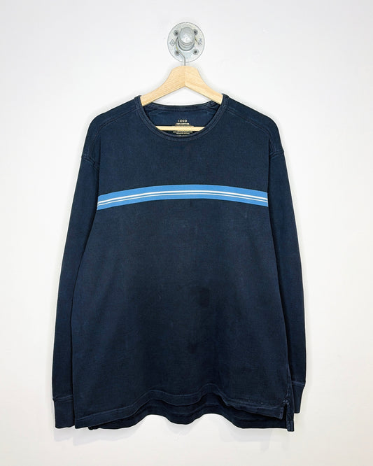 2000s Izod Striped Faded Navy Longsleeve Shirt