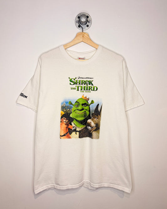 2000s Shrek The Third The Game Promo White Tee Shirt