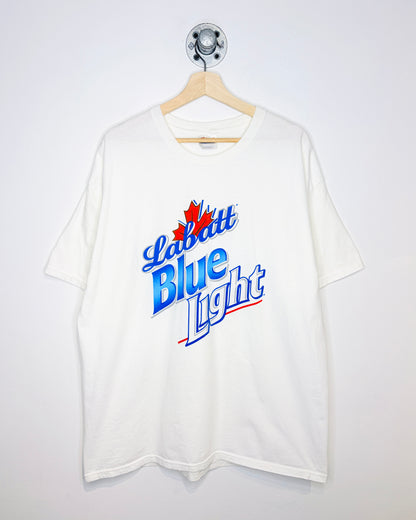 Vintage 1990s Labatt Blue Light White Tee Shirt