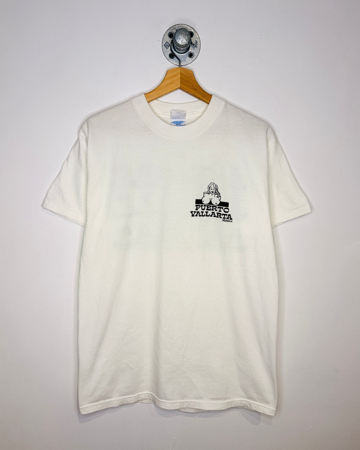 2000s Puerto Vallarta Mexico White Tee Shirt