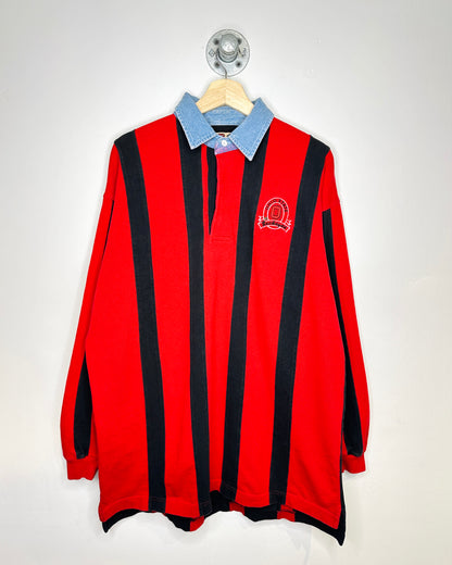 Vintage 90s Ohio State Buckeyes Twotone Rugby Style Shirt