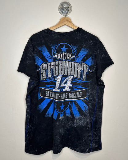 Tony Stewart Black Acid Wash Tee Shirt