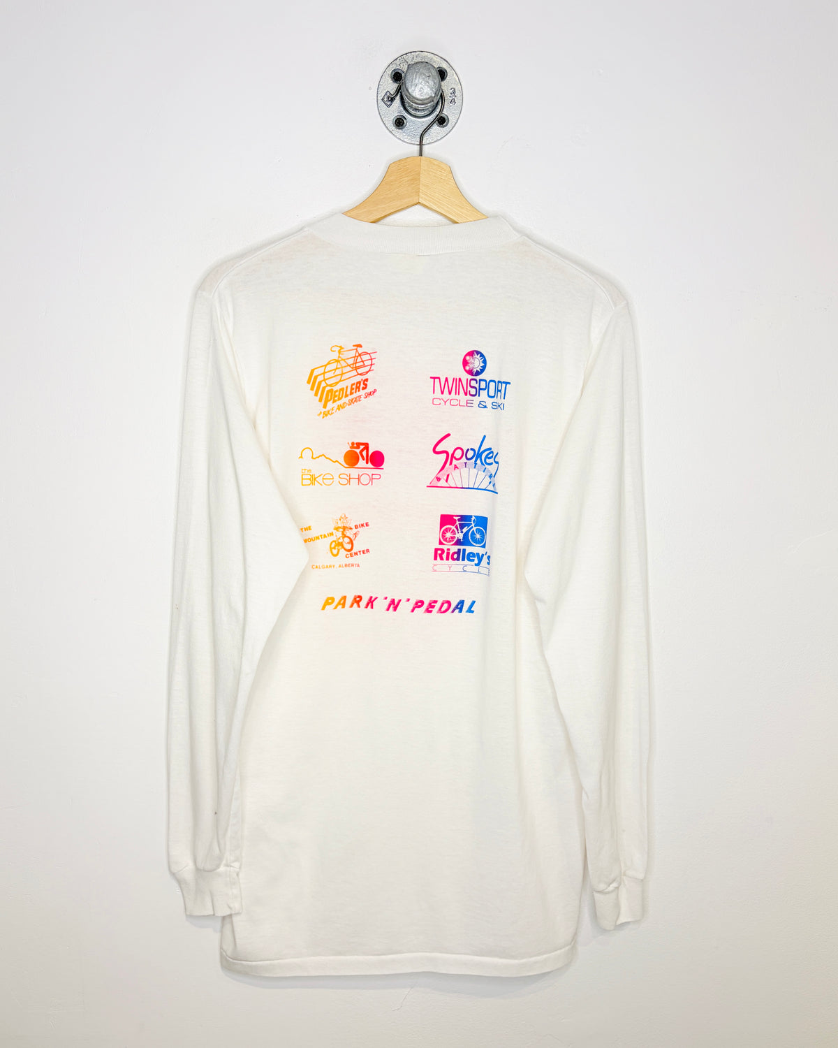Vintage 1988 Alberta Mountain Bike Championships Canmore White Longsleeve Shirt