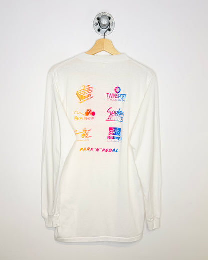 Vintage 1988 Alberta Mountain Bike Championships Canmore White Longsleeve Shirt