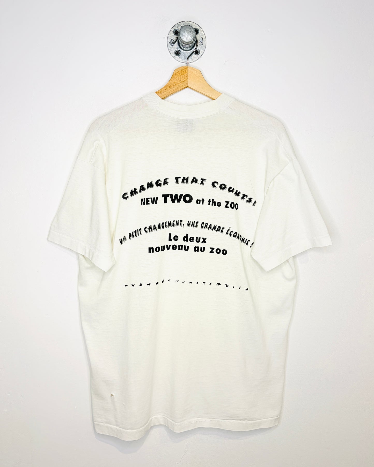Vintage 1990s Two Dollars Tonnie White Graphic Tee Shirt
