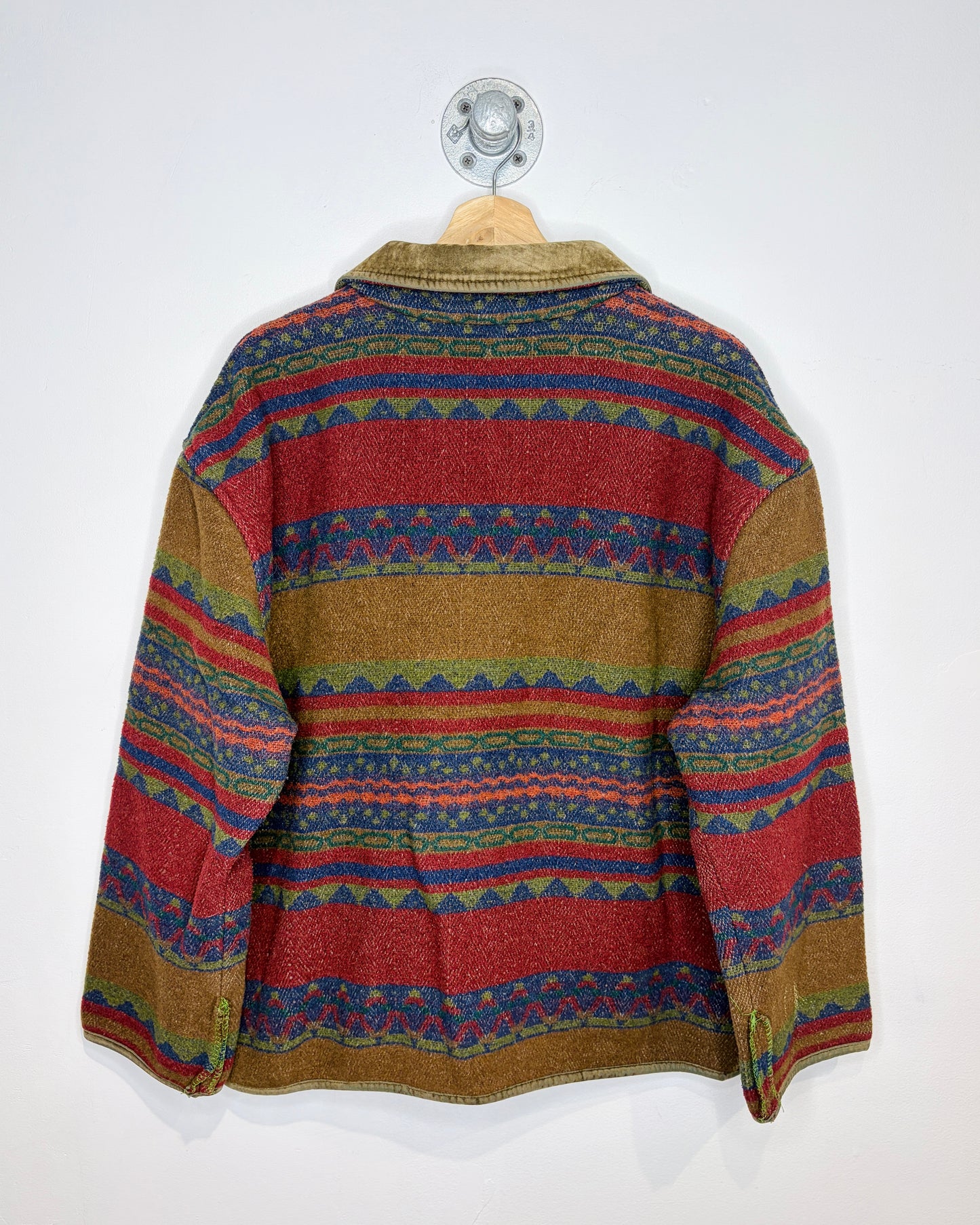 Vintage Clock House Aztec Pattern Wool Jacket