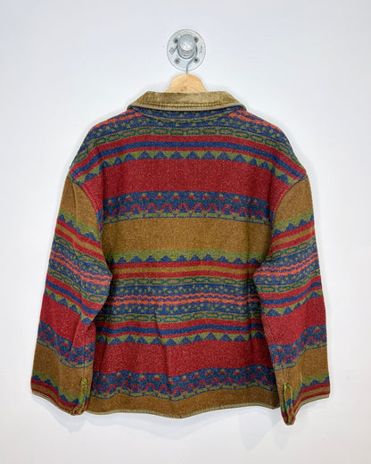 Vintage Clock House Aztec Pattern Wool Jacket