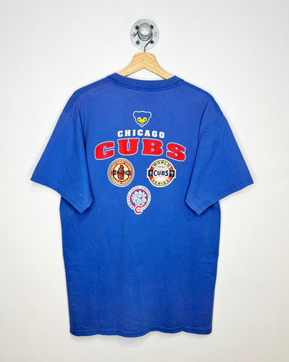 Vintage Chicago Cubs Cooperstown Collection Faded Blue Tee Shirt