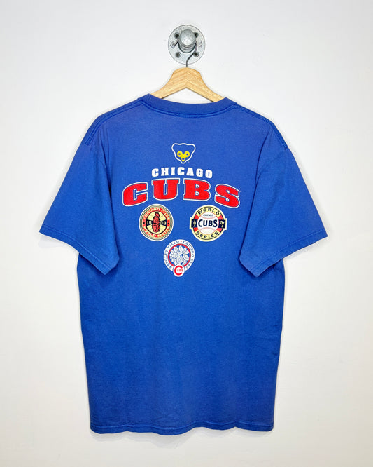 Vintage Chicago Cubs Cooperstown Collection Faded Blue Tee Shirt