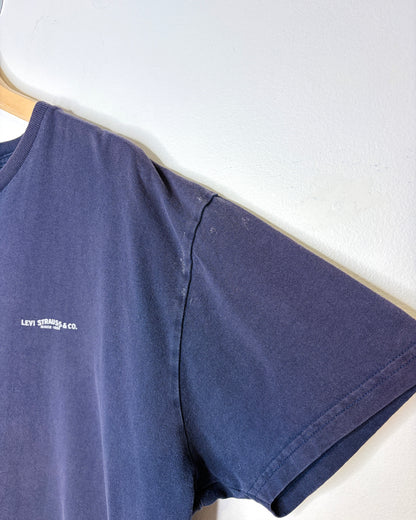 Vintage Levi Strauss Sun Faded Navy Tee Shirt