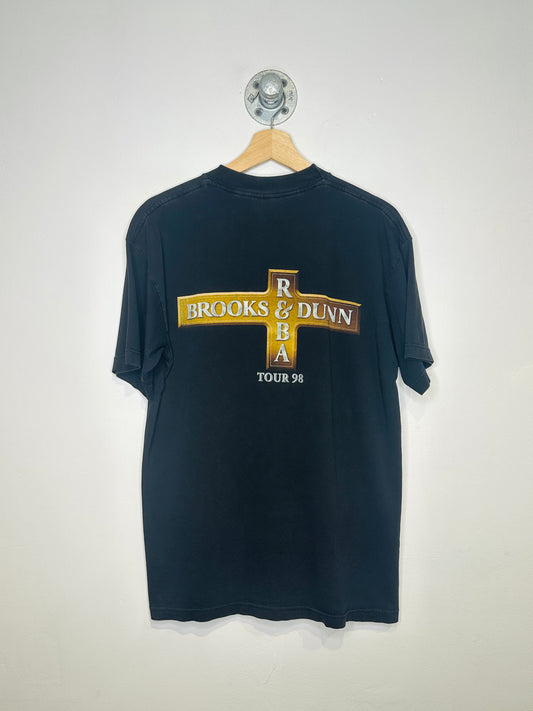 Vintage 1998 Brooks & Dunn And Reba Black Tour Tee Shirt