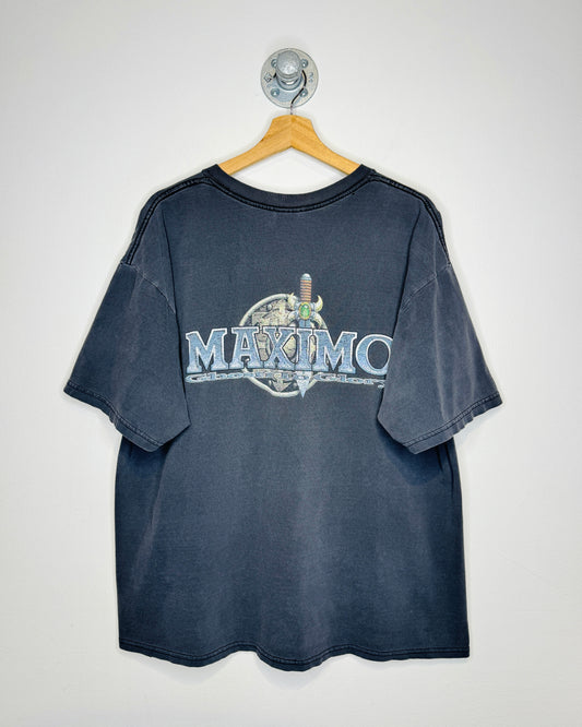 Vintage Maximo Ghosts To Glory Faded Black Tee Shirt