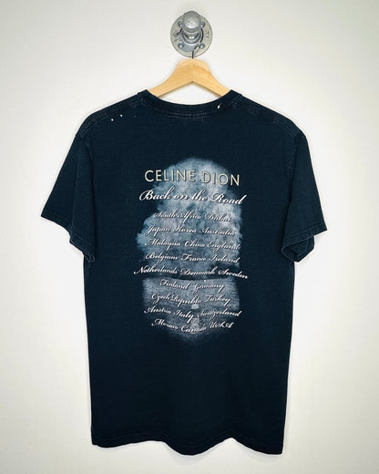 2000s Celine Dion Back On The Road Tour Black Tee Shirt