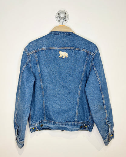 Vintage 80s Lee Storm Rider Blanket Lined Denim Jacket