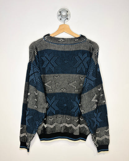 Vintage 90s Kistu 3D Abstract Knit Sweater