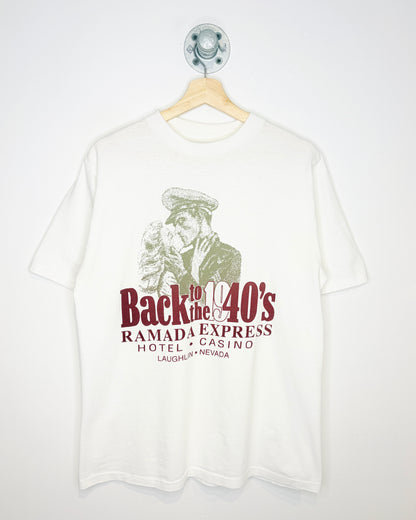 Vintage 90s Ramada Express White Tee Shirt