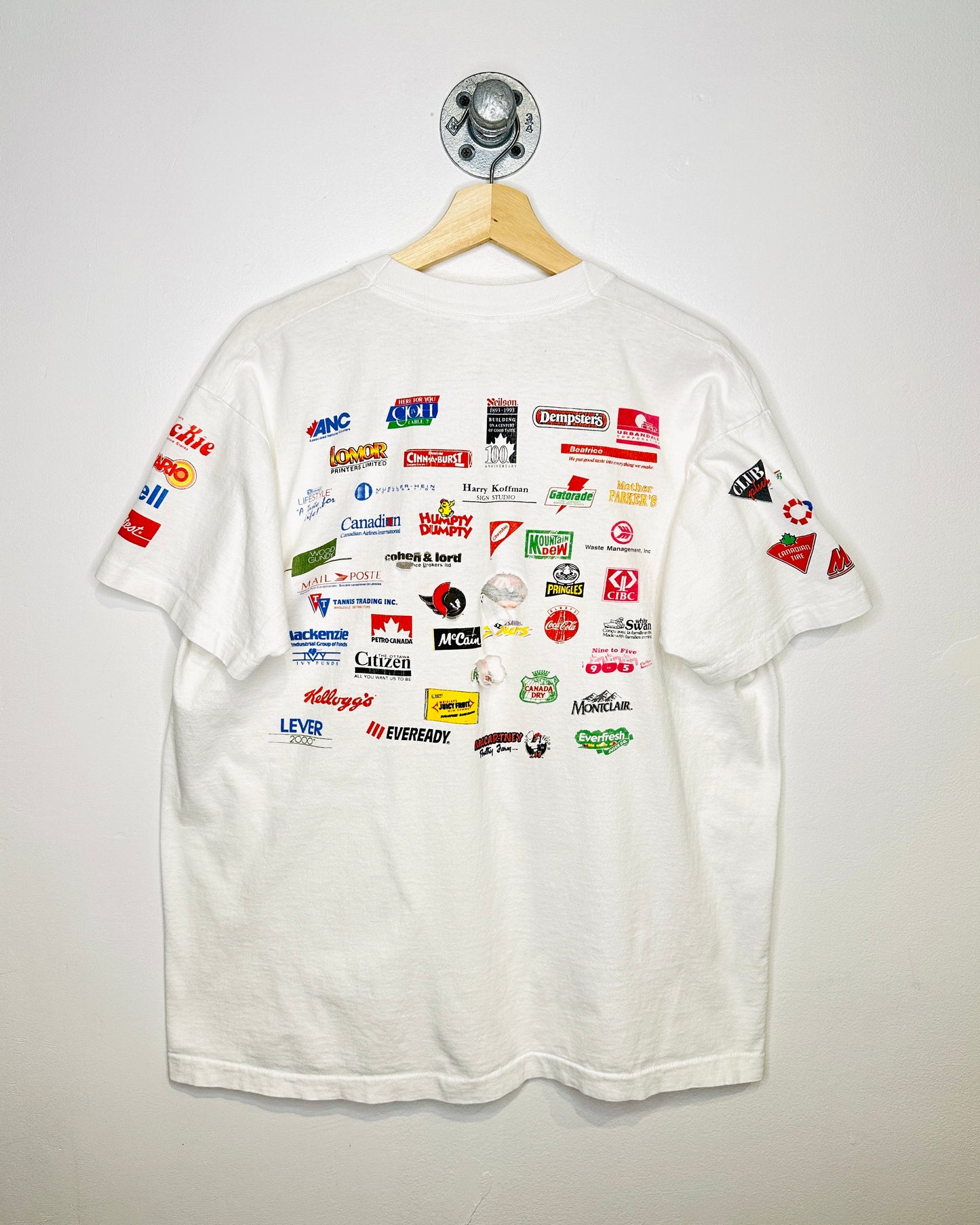 Vintage 90s The Tour To Quickie Three White Tee Shit