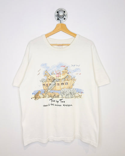 Vintage Two By Two Noah & The Animal Kingdom White Tee Shirt