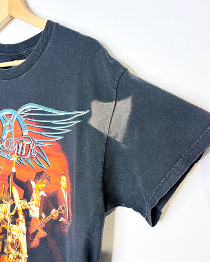 Vintage 2006 Aerosmith Faded Black Band Tee Shirt