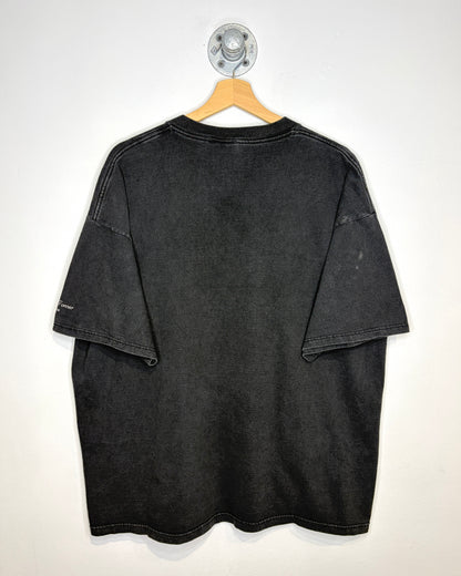 Vintage 90s Extinction Is Forever Faded Black Tiger Tee Shirt