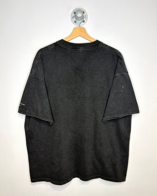 Vintage 90s Extinction Is Forever Faded Black Tiger Tee Shirt
